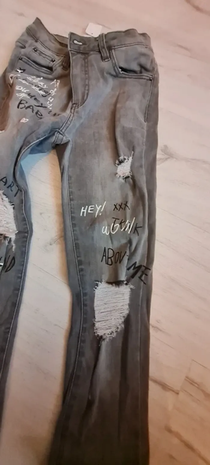 Jean gris taille S - photo numéro 3