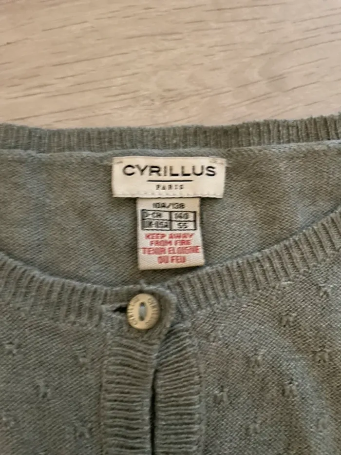 Gilet gris cyrillus 10 ans fille - photo numéro 2