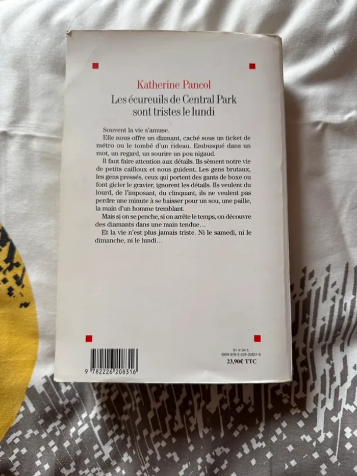 Livre Katherine Pancol les écureuils de Central Park sont tristes le lundi - photo numéro 2