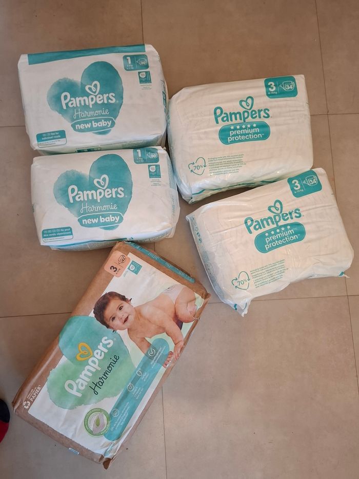 Couches pampers taille 1,2 et 3
