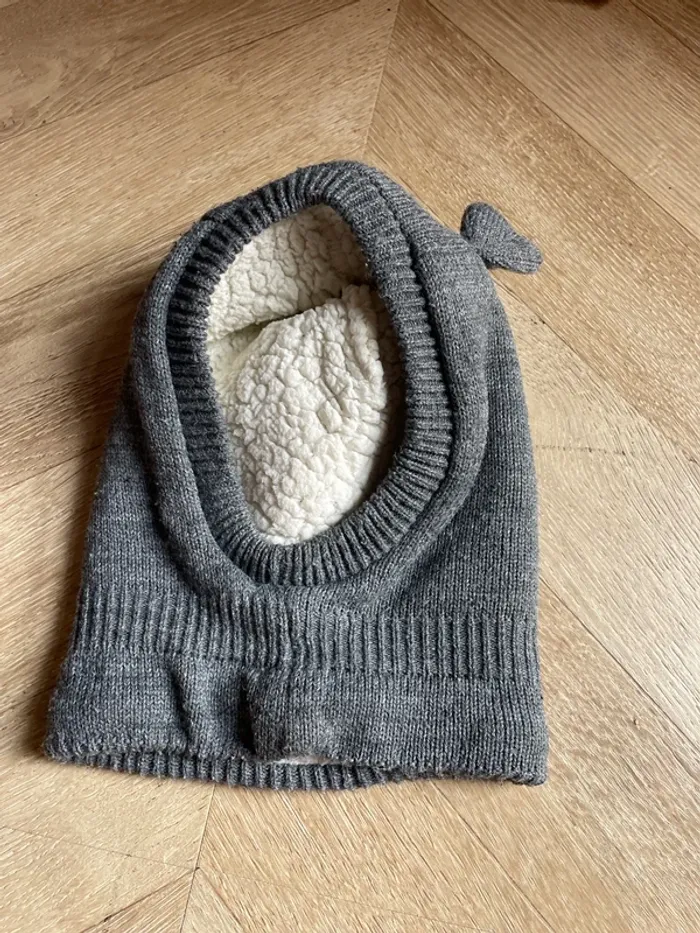 Cagoule bébé grise taille 12 mois - photo numéro 4