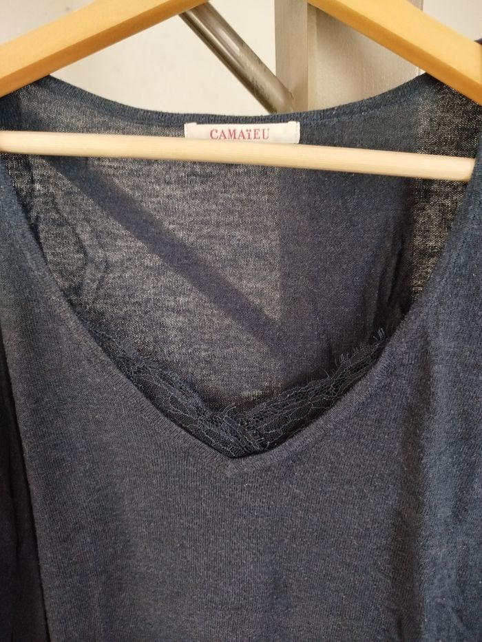 Pull léger col dentelle - photo numéro 3
