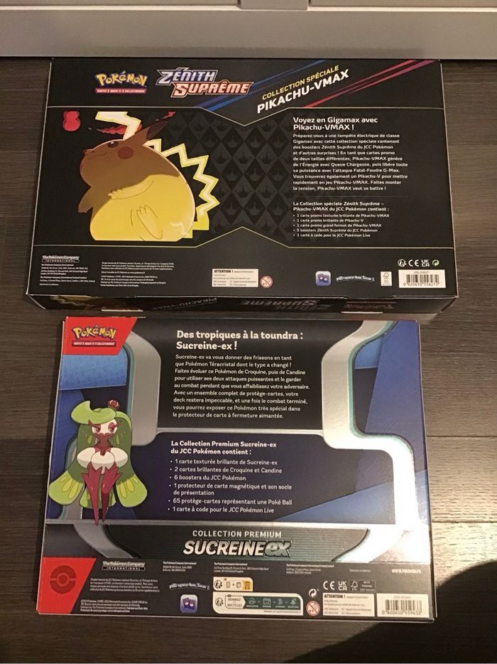 Lot coffrets cartes Pokémon Pikachu Zénith Suprême origine perdue étincelles déferlantes - photo numéro 5