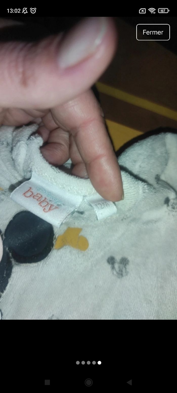 Pyjama bébé Mickey e40 - photo numéro 5