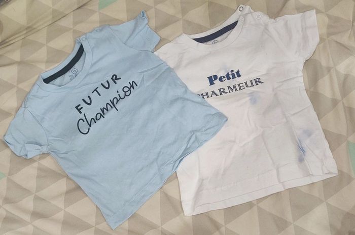 Lot de 2 t-shirts bébé garçon