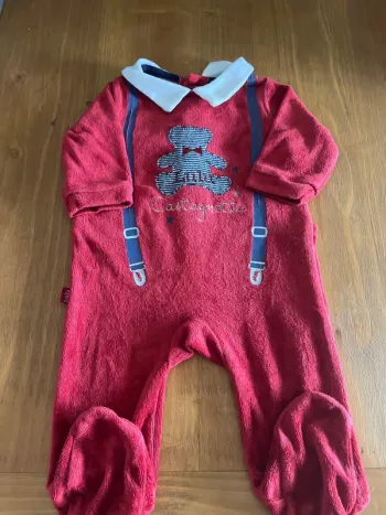 Pyjama grenouillère velours 1 mois Lulu castagnette