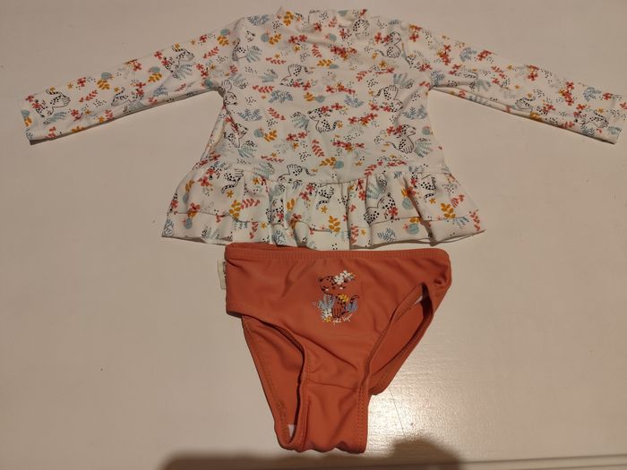 Maillot de bain 2 pièces Petit Béguin 12 mois bébé fille