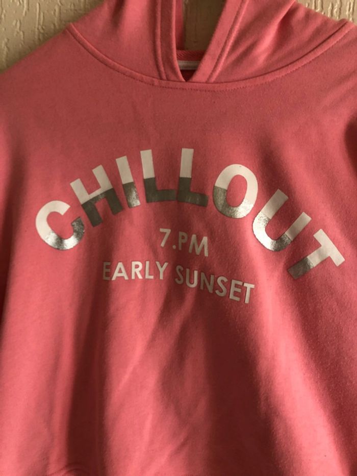 Sweat à capuche rose IKkS M - photo numéro 2