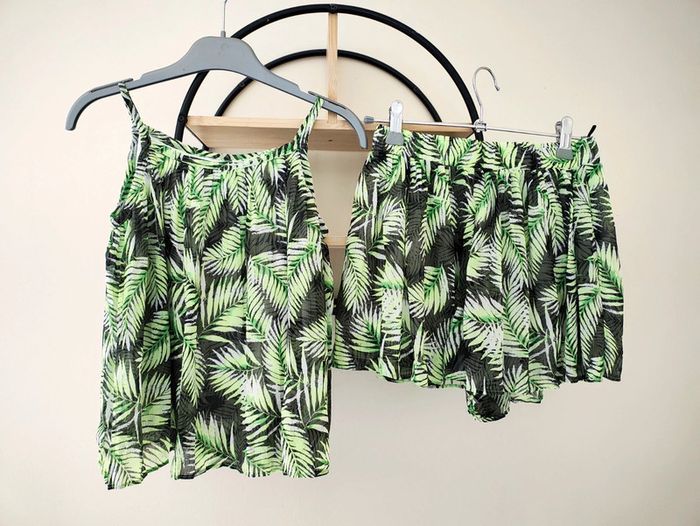 12 14 ans ensemble été blouse été short étiquette coupée