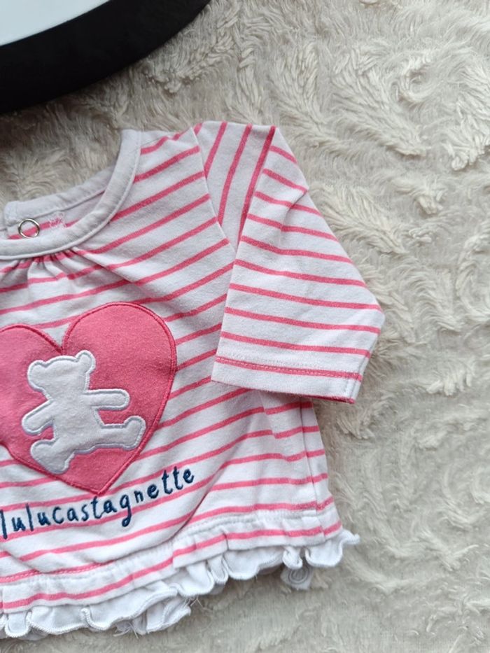 Ensemble (tee shirt manches longues+legging) Fille 1 mois cœur Lulu castagnette - photo numéro 5
