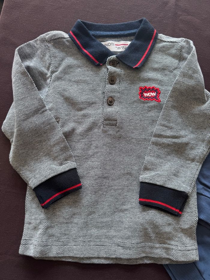 Lot 1 t-shirt/sweat léger + 1 polo 18-24 mois Wow - photo numéro 4