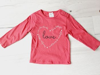 Vêtement bébé fille tee-shirt manches longues Kiabi 18 mois Love Neuf