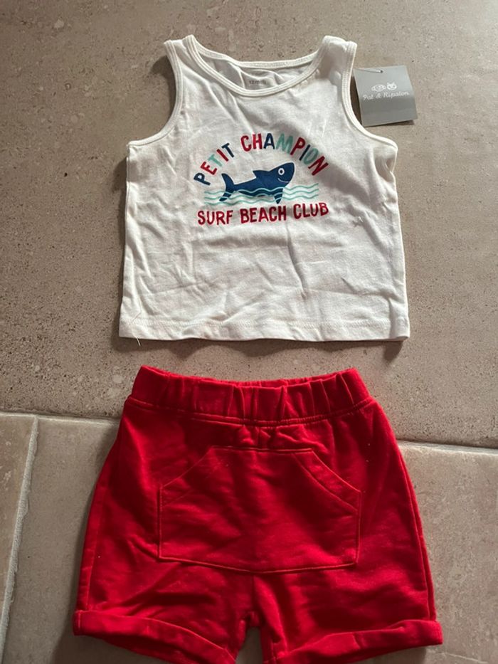 Ensemble été bébé garçon 12 mois