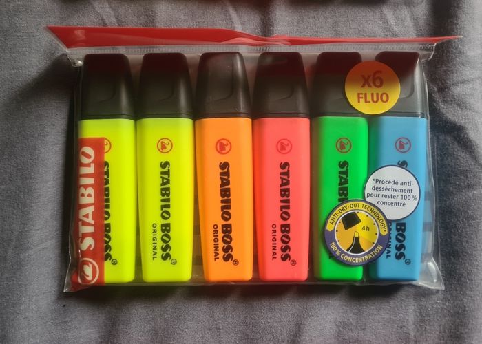 Lot de 6 surligneurs fluo NEUFS