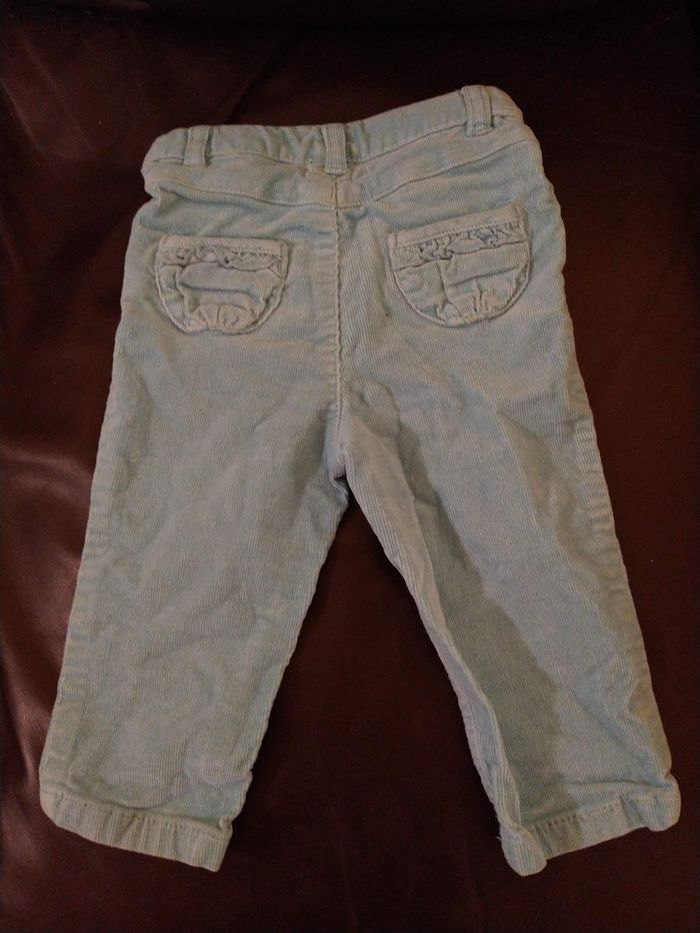 Pantalon aspect velours Tex taille 9 mois en très bon état - photo numéro 2