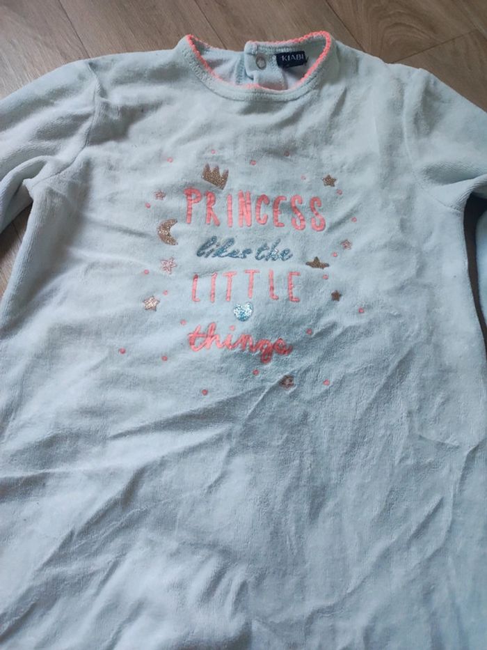 Pyjama velours 1 pièce 2 ans - photo numéro 2