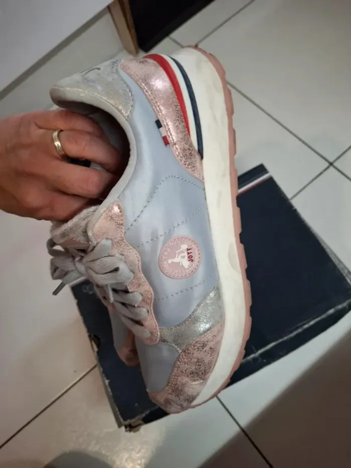 Baskets rose argenté jott taille 38 femme - photo numéro 15