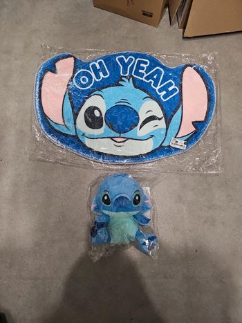[NEUF] Lot tapis de bain et peluche Stitch