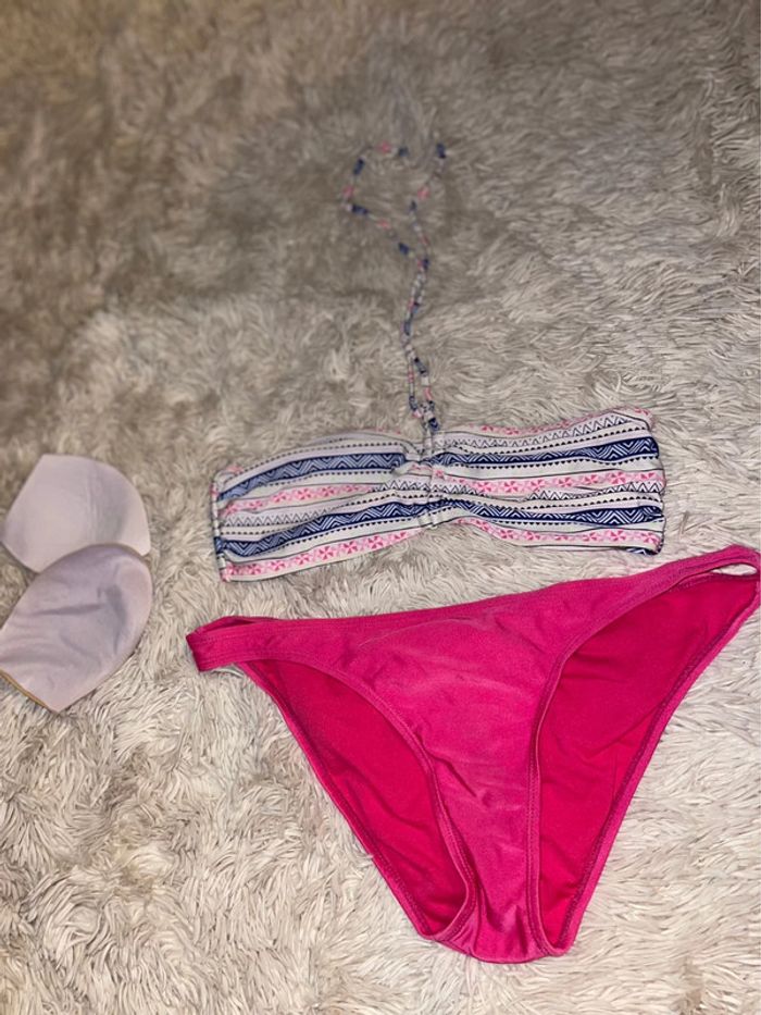 Maillot de bain bandeau taille 38 Kiabi femme bikini