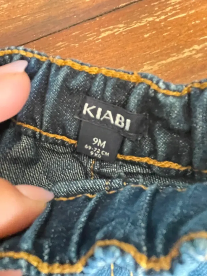 Pantalon jean à élastique kiabi 9 mois - photo numéro 2