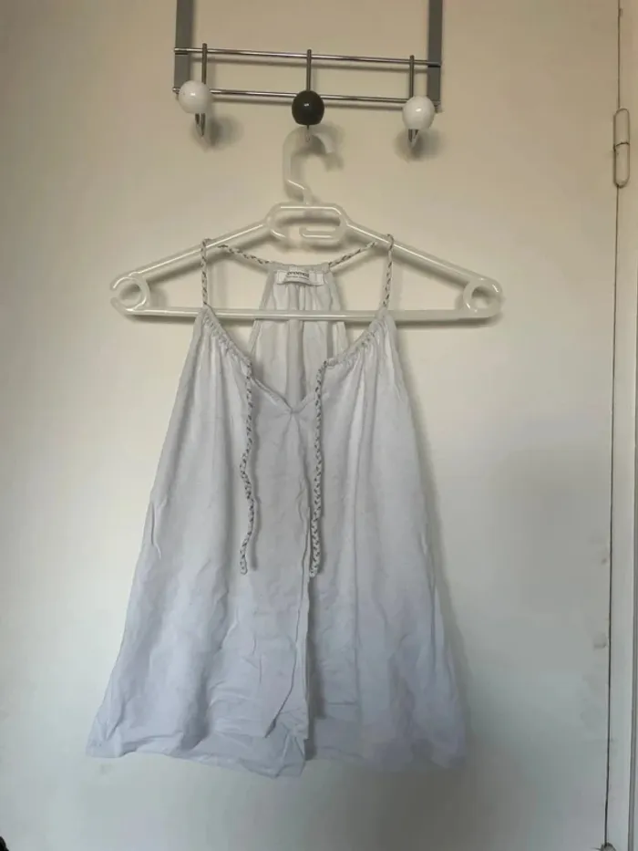 Débardeur blanc motif léger