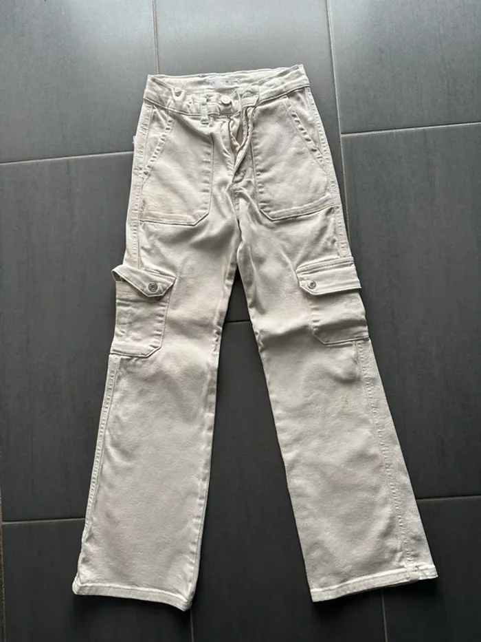 Jean cargo fille Zara 10 ans beige
