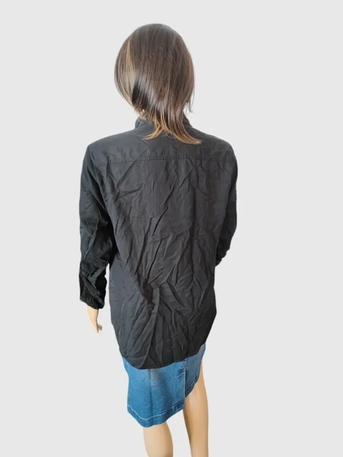 Chemise Zara noire en coton - Taille XL - photo numéro 4