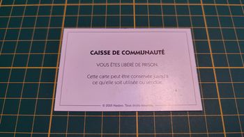 Carte caisse de communauté libéré de prison Et si le Monopoly était inventé aujourd'hui #C22