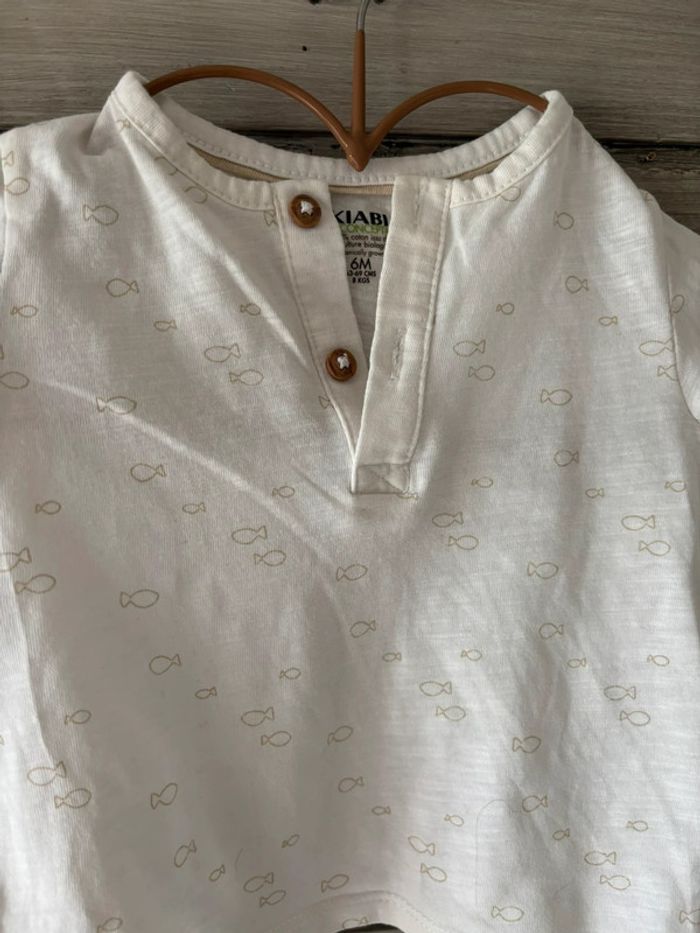T-shirt col Mao 6 mois - photo numéro 2