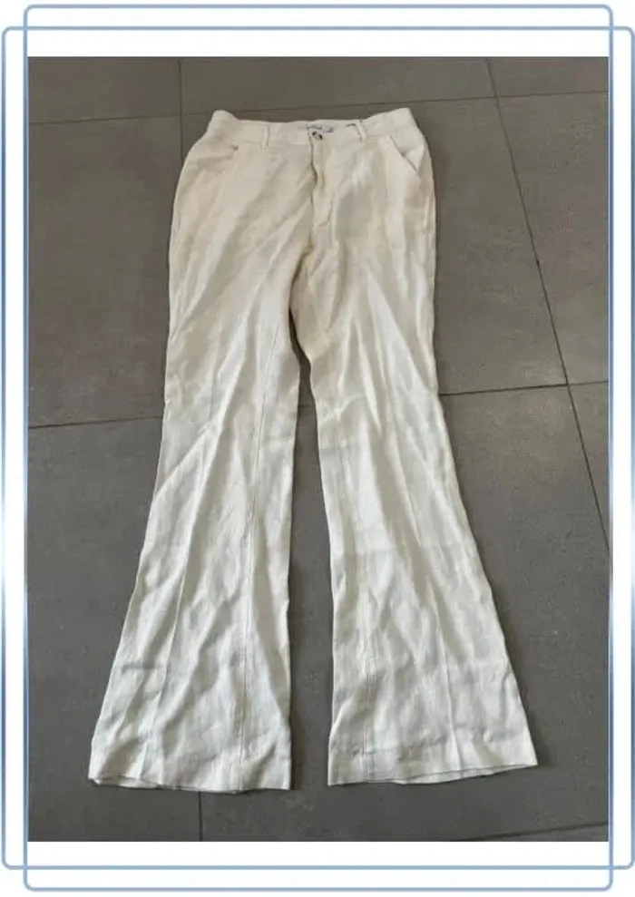 Pantalon long blanc Conbipel, taille 42 italie mais 38FR, neuf 38x110cm