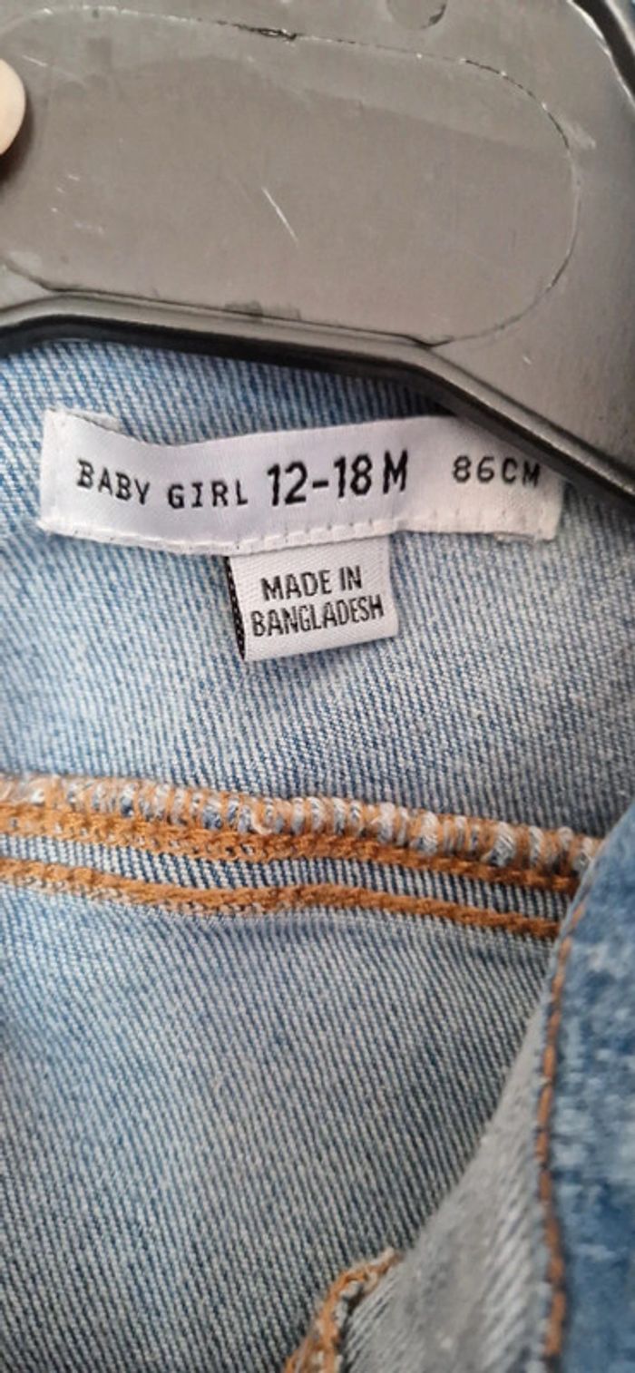 Veste en jeans fille 12/18 mois - photo numéro 3