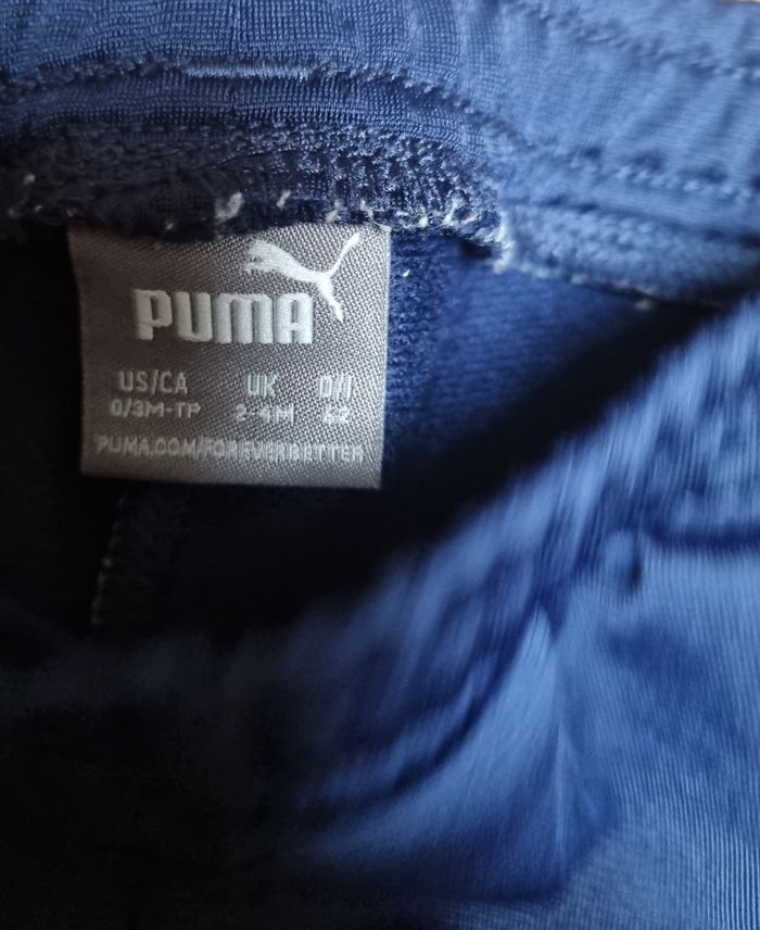 ensemble jogging puma bleu marine bébé garçon 3 mois 62cm - photo numéro 4
