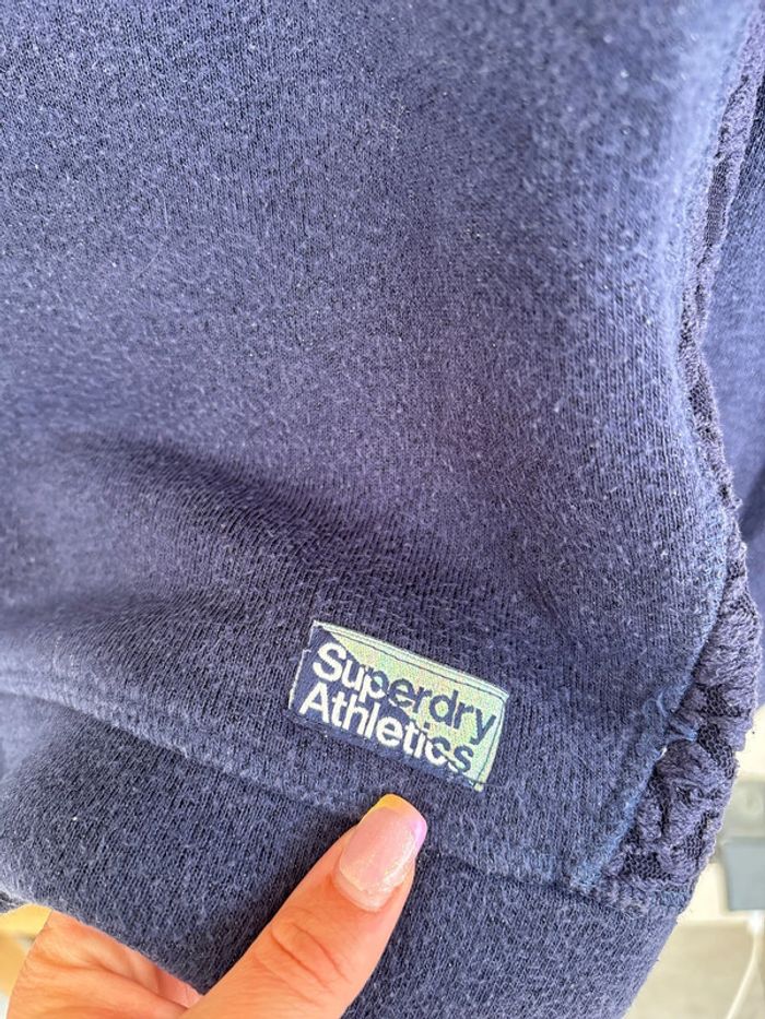 Pull bleu marine Superdry Athletics taille M - photo numéro 5