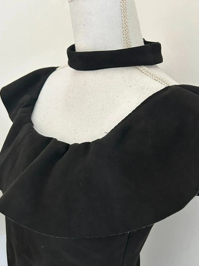 Robe Noire Orcelly - Aspect 'Peau de Pêche' - Taille 38 - photo numéro 3
