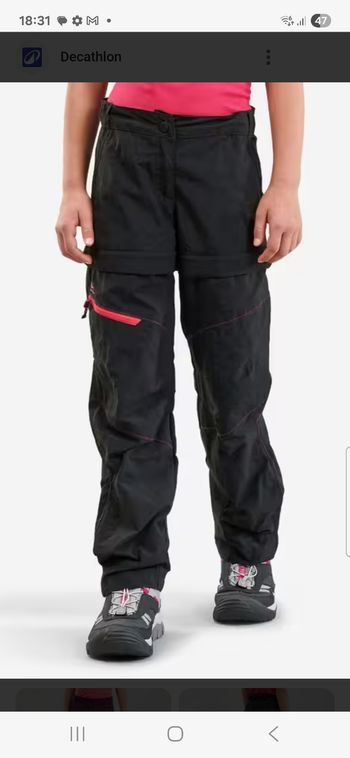 Pantalon de randonnée fille