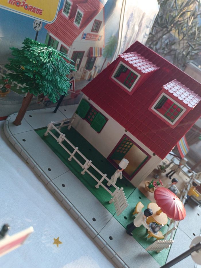 Maison house maisonnette playmobil hôtel restaurant majokit voiture small miniature majorette 7501 - photo numéro 9