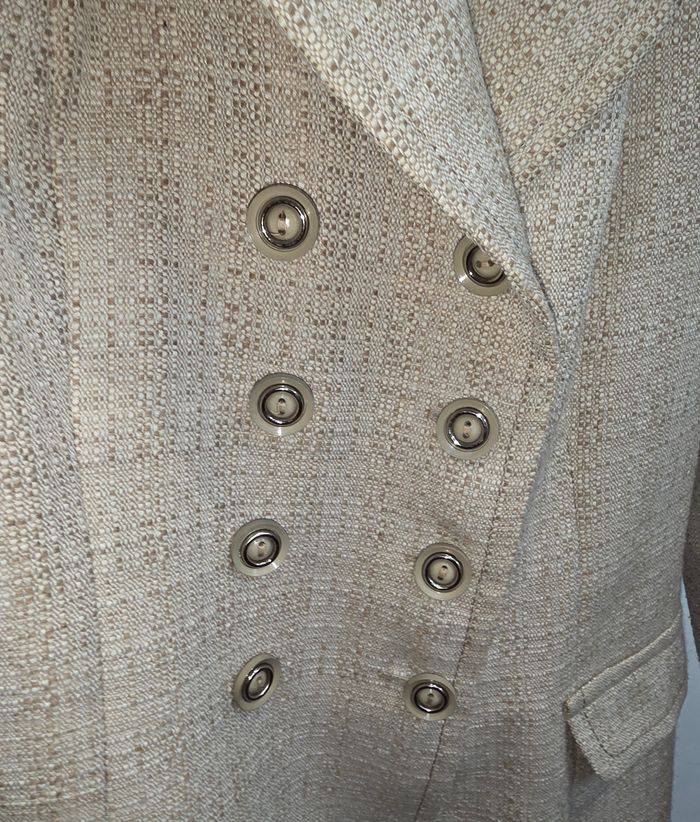 Blazer longe beige/crème claude havrey 40 - photo numéro 4