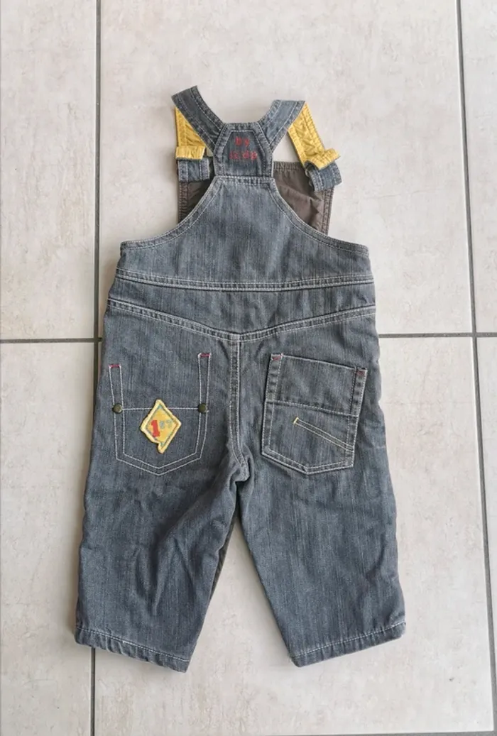 Salopette en jeans la compagnie des petits, 12 mois - photo numéro 3