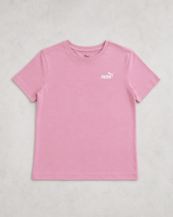T-shirt Puma rose logo blanc manches courtes femme casual sportwear