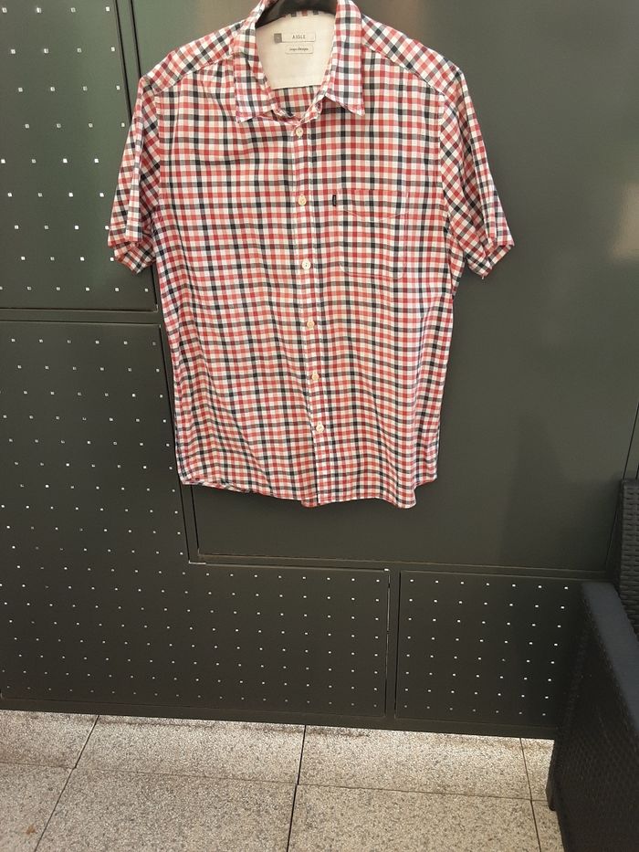 Chemise  à carreaux manches courtes marque aigle taille l - photo numéro 2