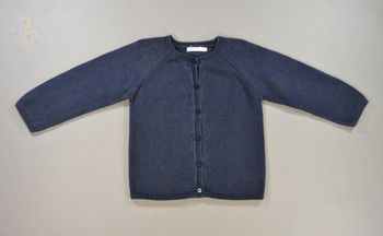 Gilet cardigan tricot bleu marine Bout'Chou 24 mois 86 cm fille