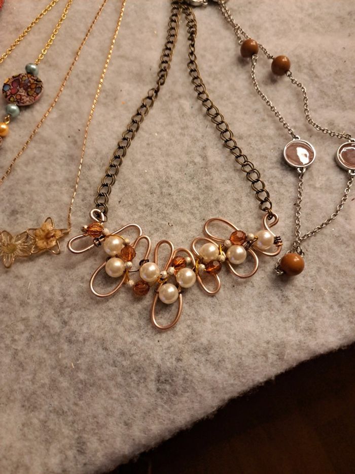 Lot de colliers multicolore doré - photo numéro 6