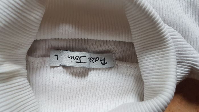 Pull fin col roulé femme blanc 40 Adèle Joris - photo numéro 2