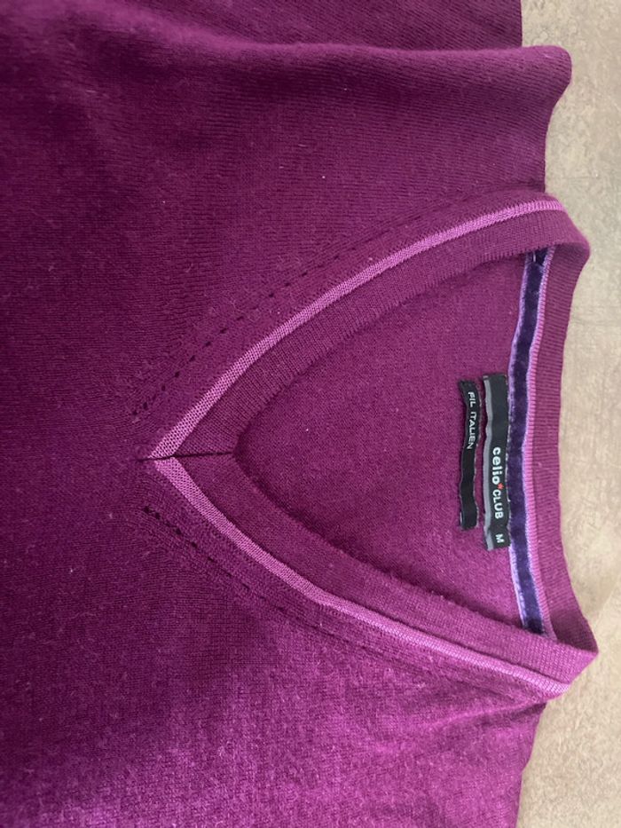 Pull fin col V taille M - photo numéro 2