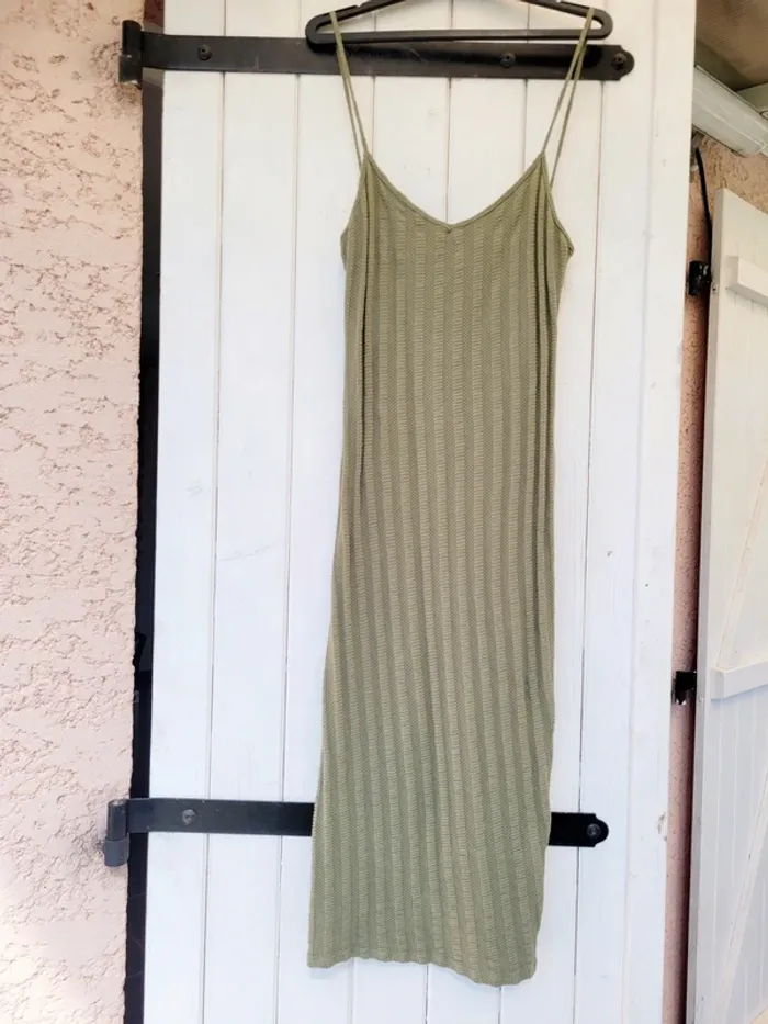 Robe longue kaki