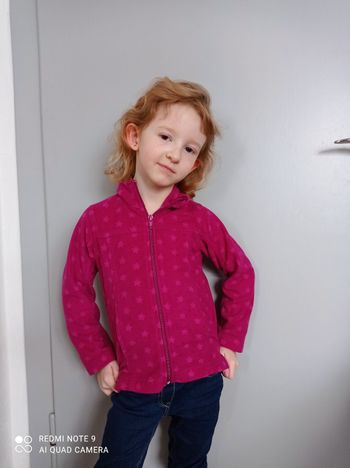 Gilet polaire rose étoiles  5ans