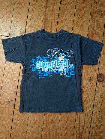 T-shirt mc bleu marine Complices 4 ans garçon