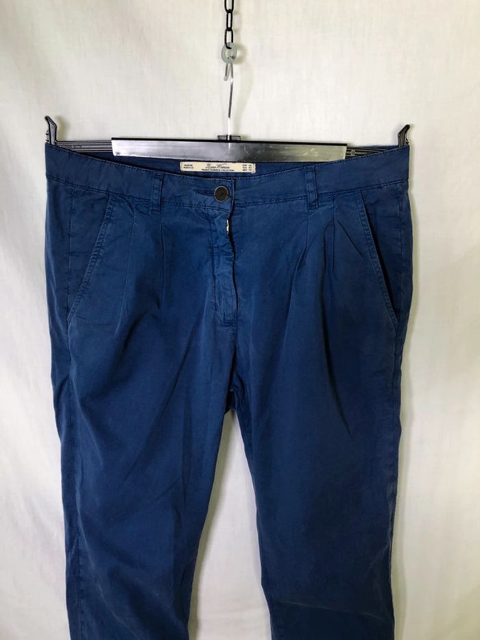 Pantalon bleu Zara taille 36 38 très bon état - photo numéro 9