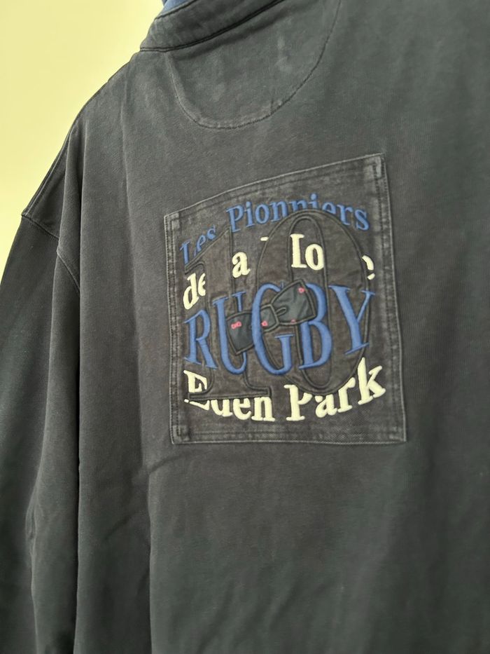 Polo manches longues bleu marine double col empiècement dans le dos Eden Park 3XL - photo numéro 8