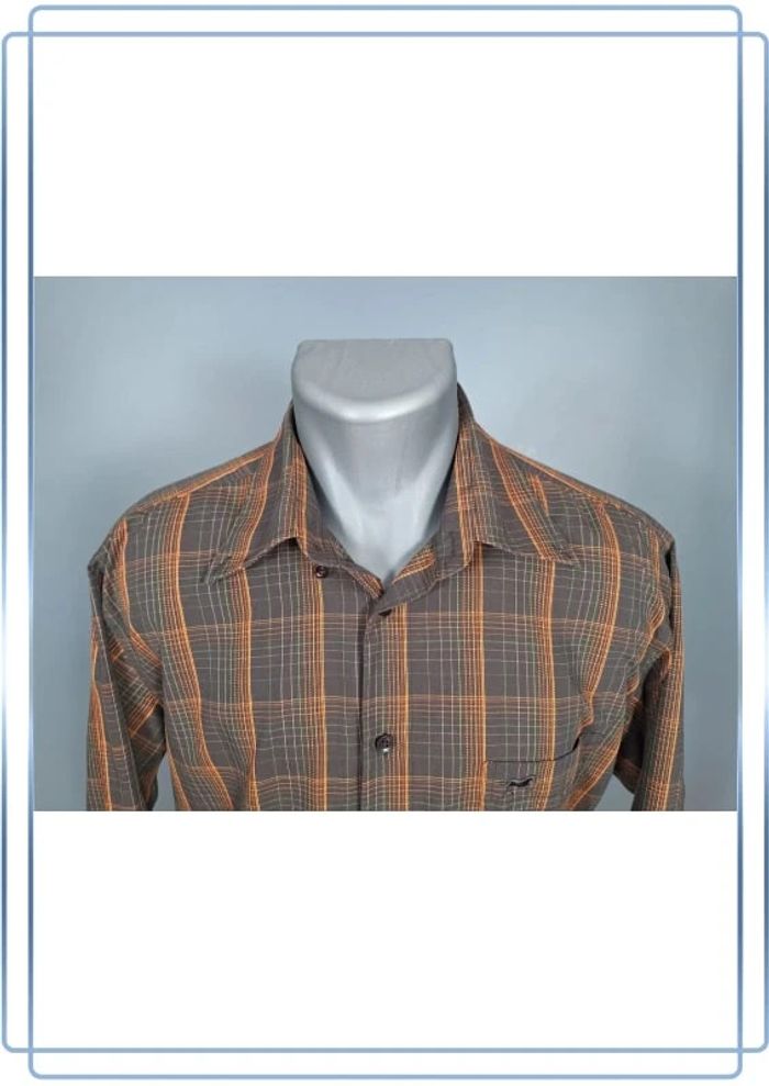 chemise manches longues formen a carreaux / homme taille M / full broderie (407) - photo numéro 2